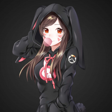 Dva Overwatch iPhone Background 2932x2932px