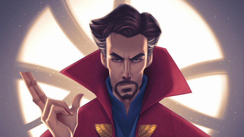 Cartoon Dr Strange 4k UHD Wallpaper 3840x2160px