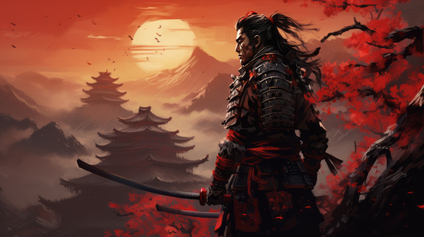 Samurai Warrior Desktop HD Background 2184x1224px