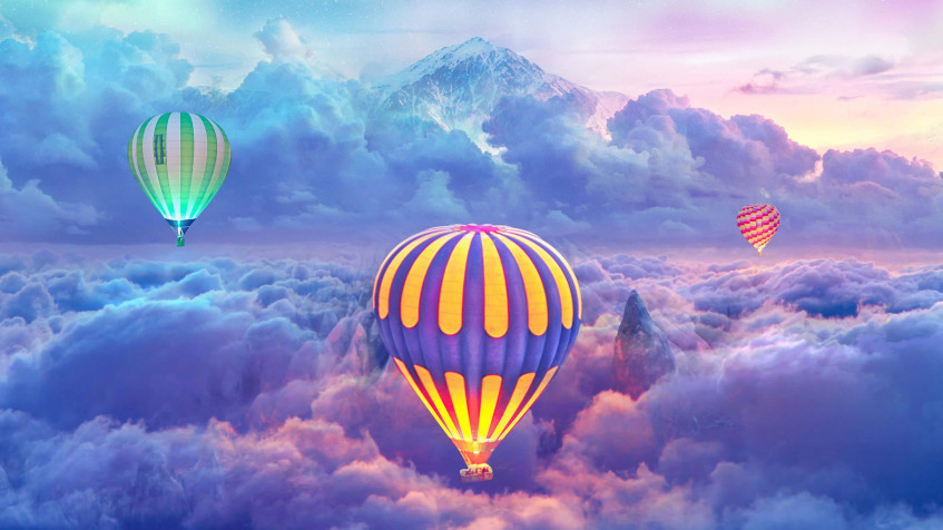 Air Balloon MacBook Background 2662x1497px