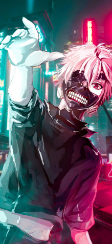 Aesthetic Tokyo Ghoul Wallpaper for Mobile 886x1920px