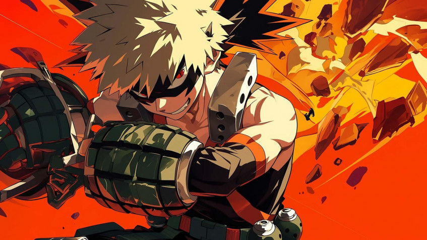 Katsuki Bakugo Desktop Background 1536x864px