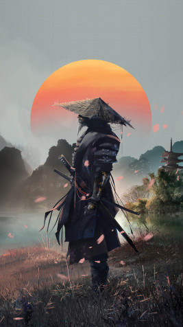 Samurai Warrior 4k Phone Wallpaper 2160x3840px