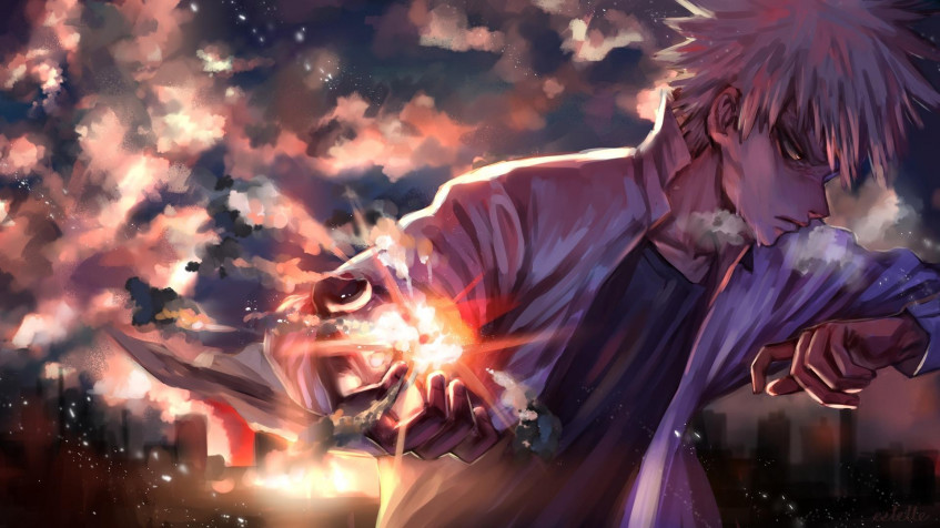 Katsuki Bakugo Full HD 1080p Wallpaper 1920x1080px