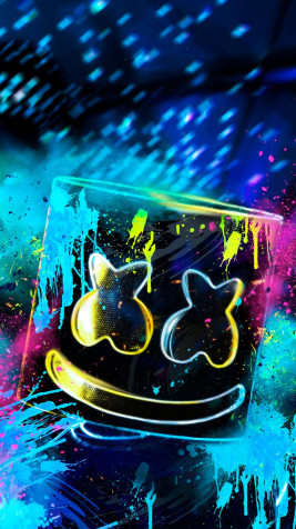 Cartoon Marshmello Mobile Wallpaper 1440x2560px