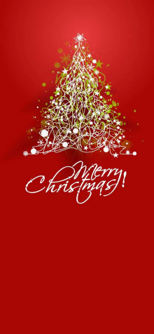 Merry Christmas Phone Background 736x1592px