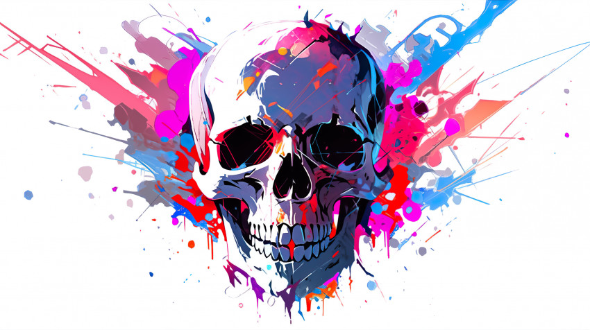 Skull Pc MacBook Wallpaper 2563x1436px