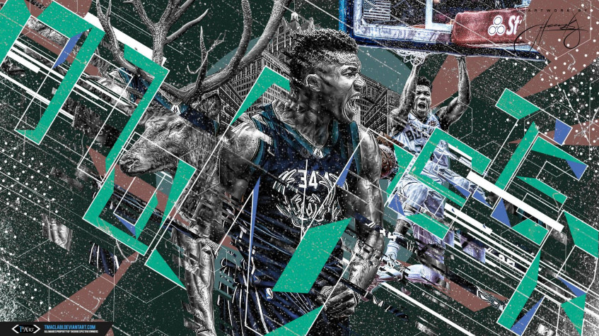 Giannis Antetokounmpo Full HD 1080p Wallpaper 1920x1080px