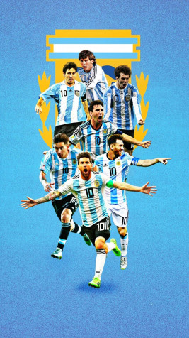 Messi Argentina iPhone Background 1080x1920px