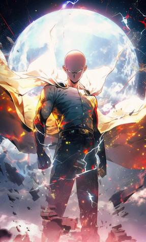 One Punch Man Wallpaper for Mobile 1280x2120px