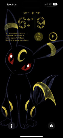 Umbreon iPhone 15 Pro Max Wallpaper 1290x2796px