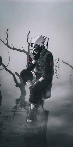 Kakashi Mobile Background 800x1600px