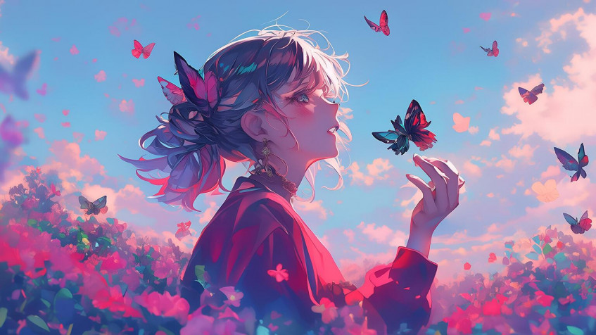 Butterflies Desktop Background 1536x864px