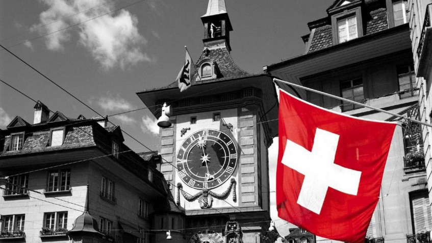 Switzerland Flag Desktop HD Background 1366x768px