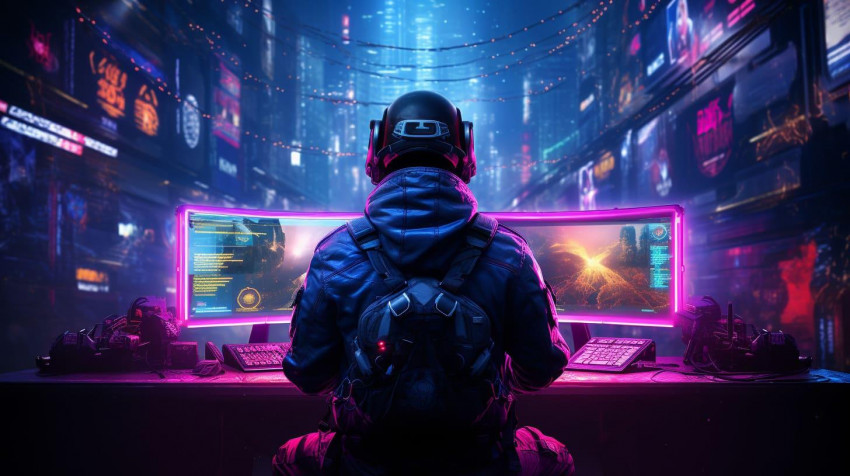 Gaming Laptop Background 1456x816px