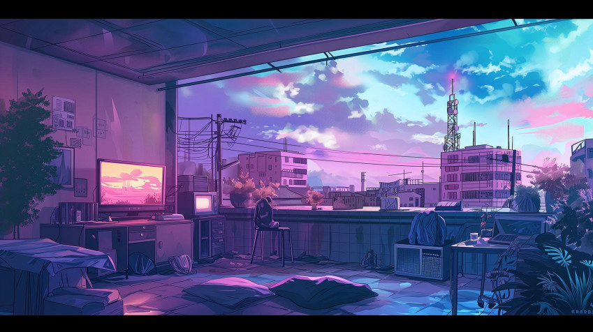 Lofi Desktop HD Wallpaper 1920x1077px