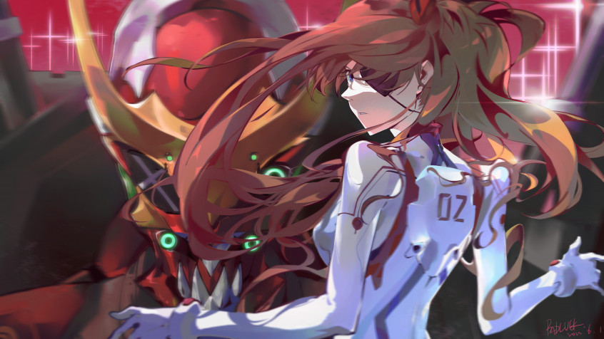 Asuka Langley Desktop HD Wallpaper 4800x2700px