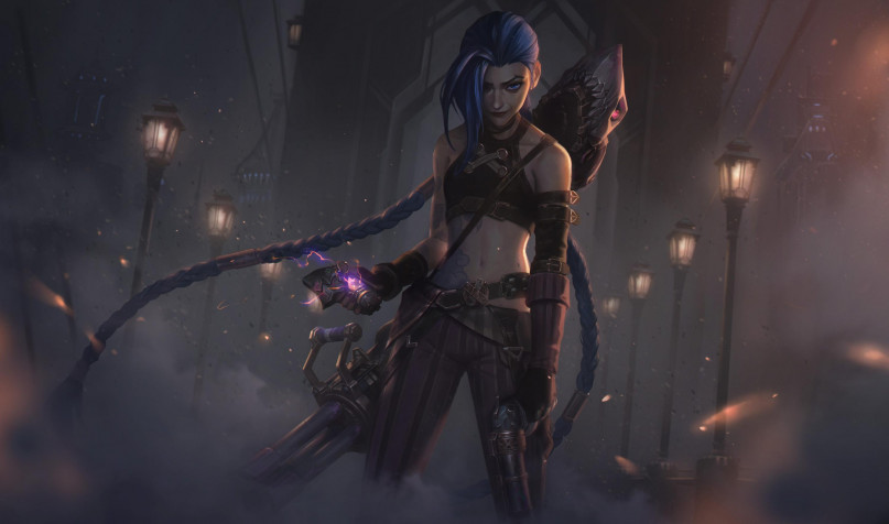 Arcane Jinx HD Wallpaper 3000x1770px