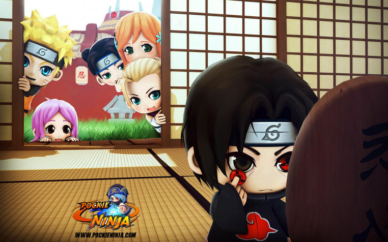 Itachi Chibi MacBook Wallpaper 1680x1050px