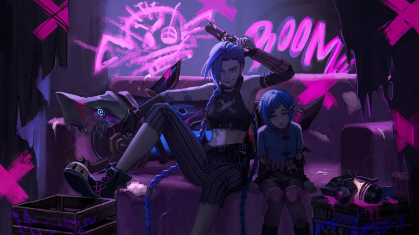 Arcane Jinx 4k UHD Wallpaper 3840x2160px