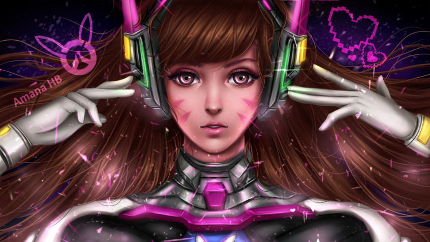 Dva Overwatch Laptop Wallpaper 2500x1406px