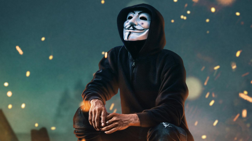 Anonymous Man Full HD 1080p Wallpaper 1920x1080px