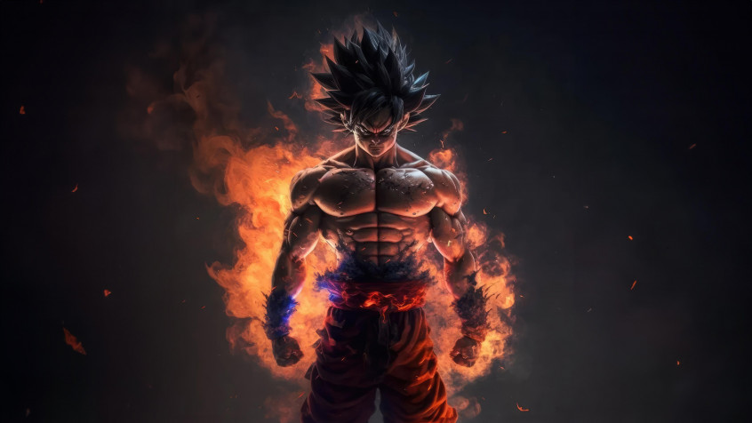 Goku Laptop Background 5120x2880px