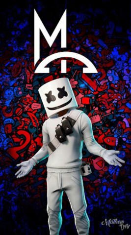 Cartoon Marshmello Mobile Wallpaper 1080x1920px