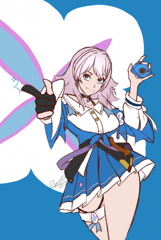 March 7th Honkai Star Rail iPhone Wallpaper Image 1872x2780px