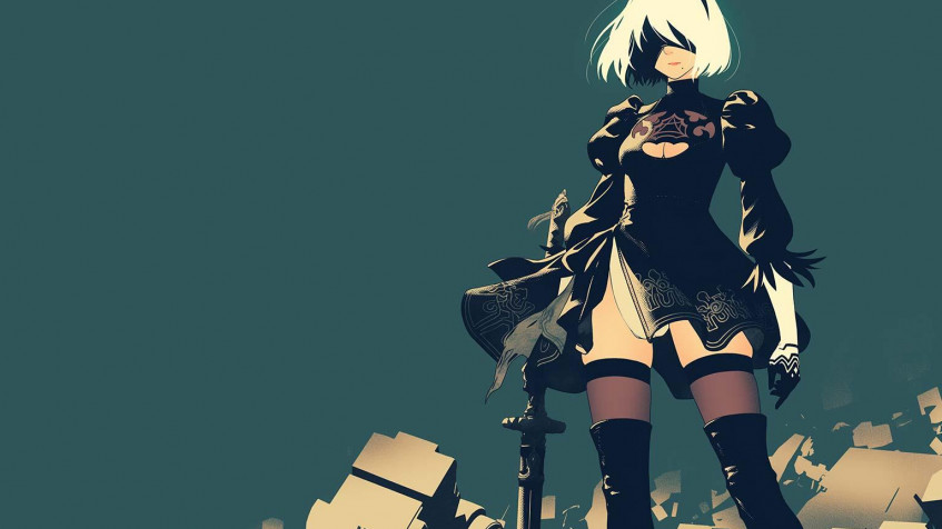 Nier Automata Laptop Wallpaper 1536x864px