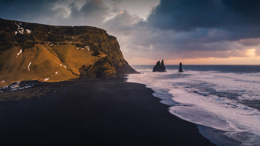 Reynisfjara Iceland Full HD 1080p Wallpaper 1920x1080px