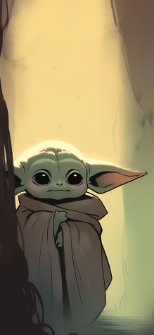 Baby Yoda Phone Background Image 1463x3171px