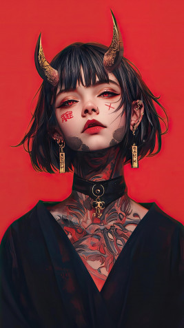 Oni Girl 4k Phone Wallpaper 2160x3840px