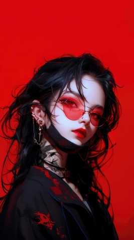 Sunglasses Anime Girl 4k Phone Wallpaper 2160x3840px