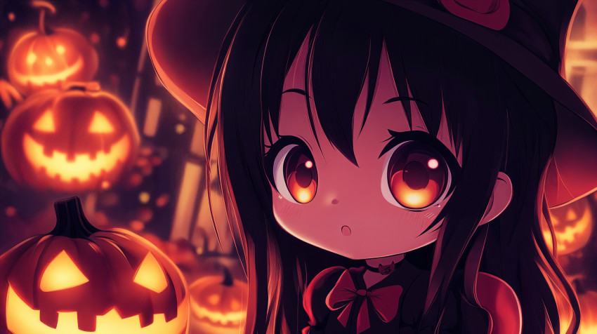 Chibi Anime Girl MacBook Wallpaper 1920x1076px