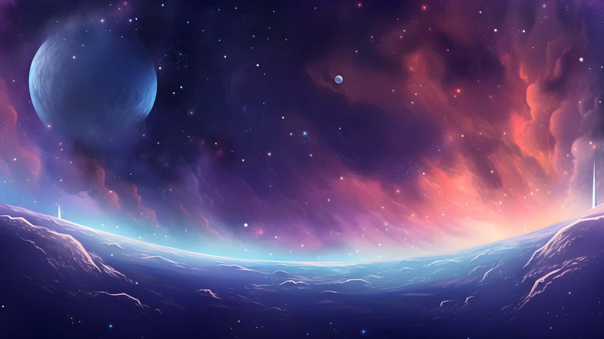 Galaxy Planet Desktop Wallpaper 1536x864px