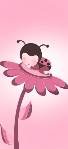 Ladybug iPhone Background 1280x2775px