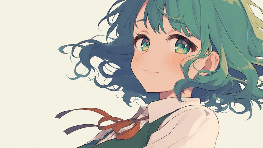 Cute Anime Girl Desktop Background 1536x864px