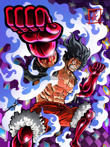 Luffy Gear 4 Snakeman Phone Wallpaper 1535x2048px