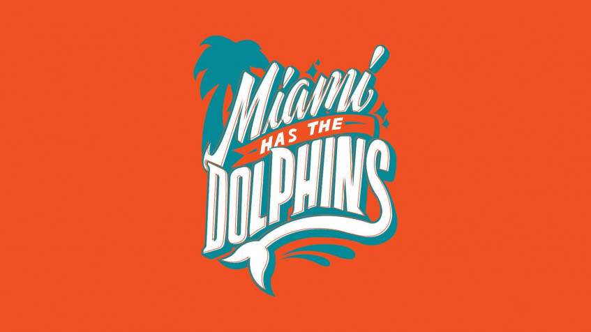 Miami Dolphins Logo Full HD 1080p Wallpaper 1920x1080px