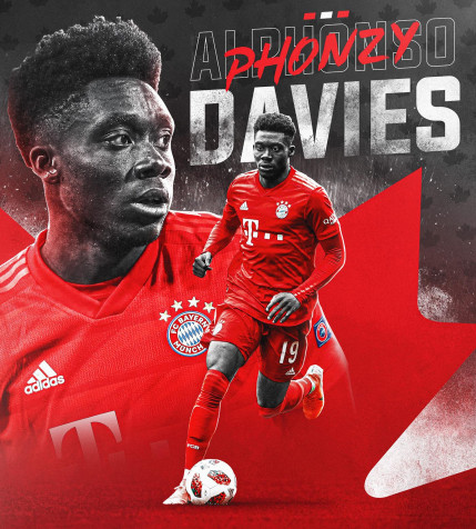 Alphonso Davies Phone Background 1400x1551px