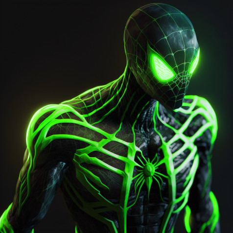 Neon Spider Man Mobile Background 1024x1024px