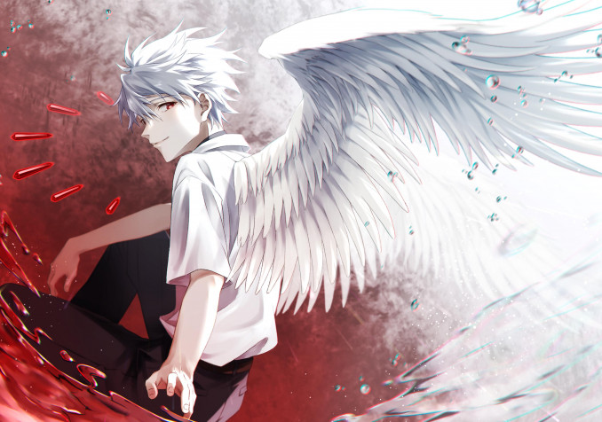 Kaworu Nagisa HD Background 3496x2455px