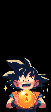 Goku Chibi iPhone Background 2000x4329px