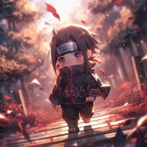 Itachi Chibi iPhone Wallpaper Image 1280x1280px