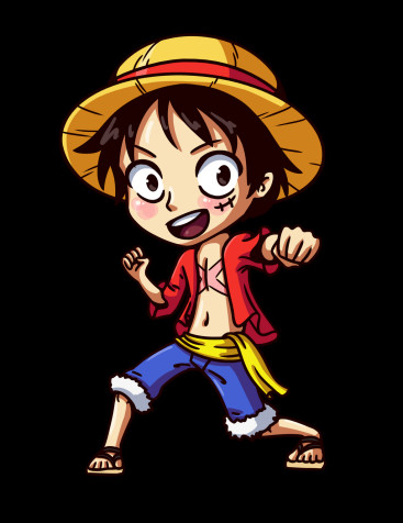 Luffy Chibi iPhone Wallpaper Image 1024x1326px