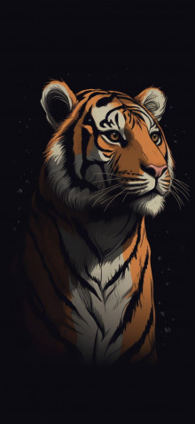 Tiger Phone HD Background 1183x2560px