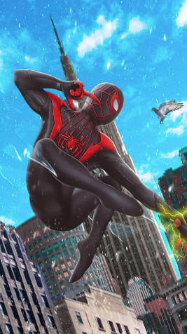 Miles Morales Mobile Wallpaper 1080x1920px