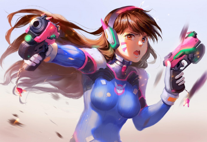 Dva Overwatch HD Background 2000x1375px