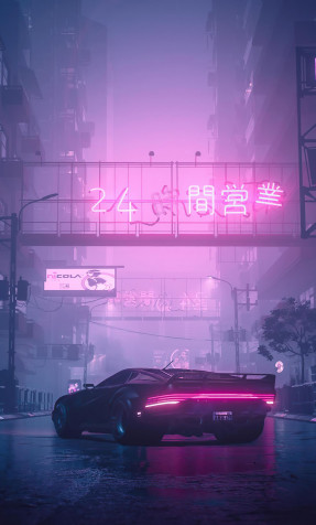 Cyberpunk iPhone Background 1280x2120px